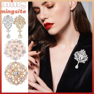 Phiên bản Hàn Quốc dễ thương hợp kim rhinestone áo sơ mi pin cho bữa tiệc mặc