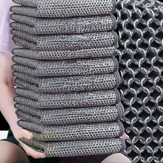 Cuộn Dây Kim Loại Rửa Chén / Khăn Lau Chùi Chén Dĩa / Khăn Lưới Thép Làm Sạch Ma Thuật Hai Lớp Chống Dính Dầu Thông Dụng Cho Nhà Bếp / Loại Bỏ Rỉ Sét