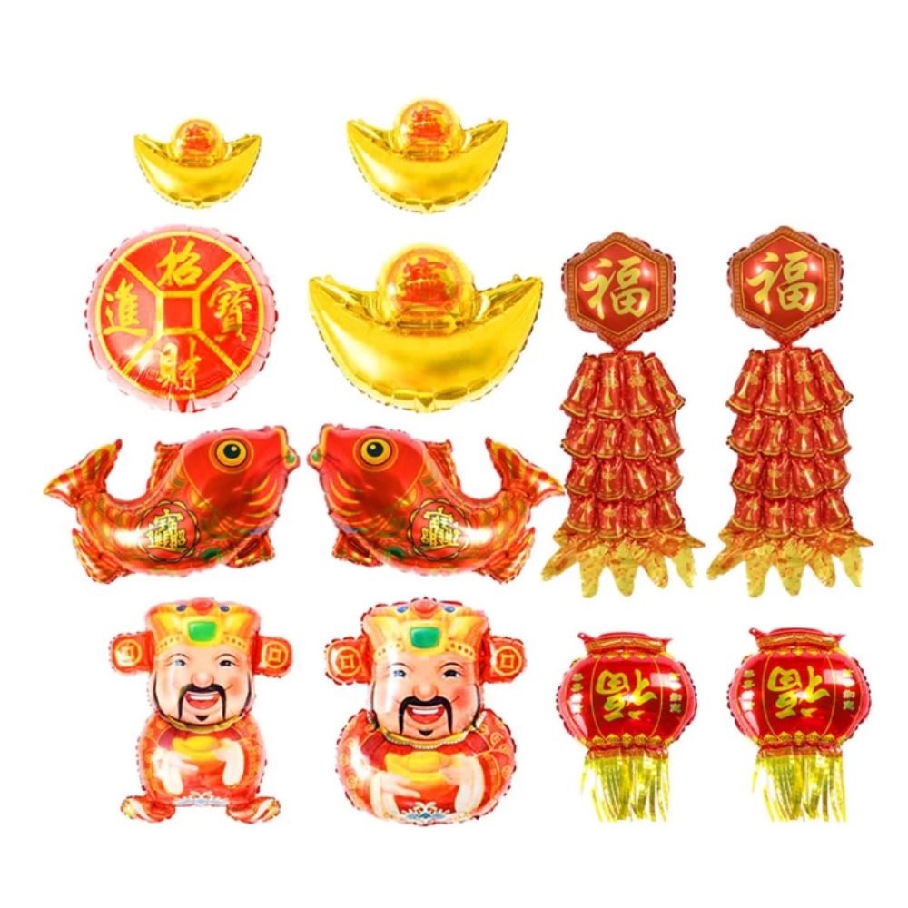 Bong Bóng Màng Nhôm 26Eddie Kích Thước Lớn Trang Trí Năm Mới Phong Cách Trung Hoa Lễ Hội Mùa Xuân yuanbao / Cá / Hạt Dẻ / Hạt Dẻ / Phúc Năm Mới
