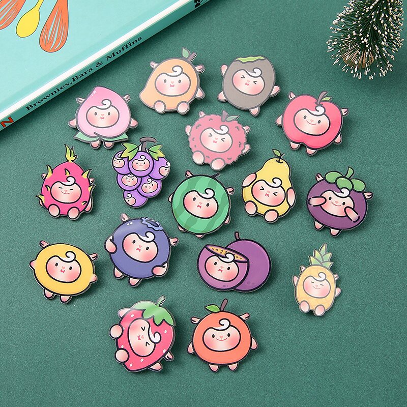 Trâm Cài Áo Hình Trái Cây Xinh Xắn Cho Nữ