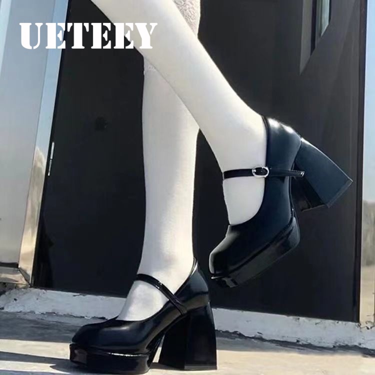 UETEEY  giày búp bê đế cao lolita giày Mary Jane Đế da mềm đế thời trang Thoải mái Tiện dụng Cổ điển Thời trang FLF23B00SO 44Z231102