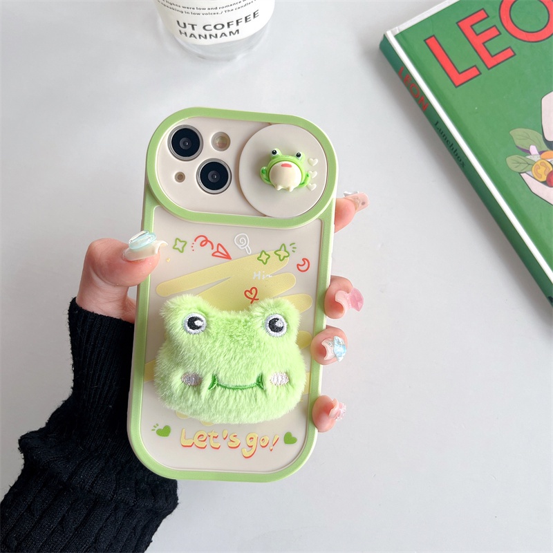 Ốp Điện Thoại Hình Ếch Dễ Thương Cho iphone 15 pro max 14 pro max 13 pro max 12 11 pro max Sự Bảo Vệ