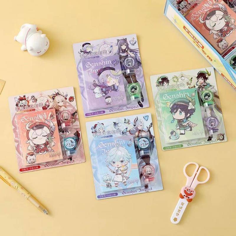 Sổ Tay Ghi Chú Họa Tiết kawaii 2023 kawaii qiqi raiden shogun Kaiedehara kazuha keqing ganyu