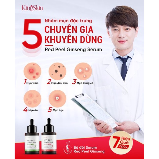 Bộ đôi Kingskin tái tạo da 𝐒𝐞𝐫𝐮𝐦 𝐑𝐞𝐝 𝐏𝐞𝐞𝐥 𝐆𝐢𝐧𝐬𝐞𝐧𝐠 𝐏𝐥𝐮𝐬+