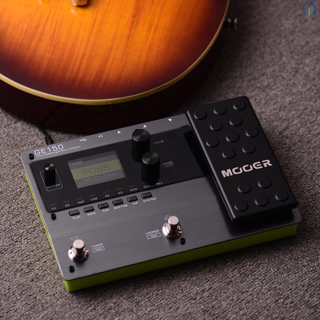MOOER GE150 Amp Modelling & Multi Effects Pedal - 55 Amplifier Models and 151 Effects for Professional Guitarists