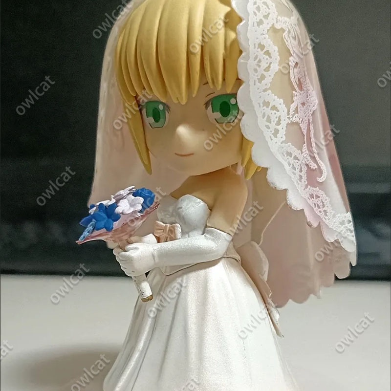Mô Hình Nhân Vật Saber Altria Pendragon  10cm Wedding Dress Fate Stay Night Heaven's Feel Seber Fate Grand Order FGO Excalibur Blonde PVC Figure Packed in Box GSC