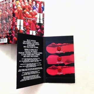 Sample/ Mẫu thử vỉ son M.a.c Mac ruby/ red