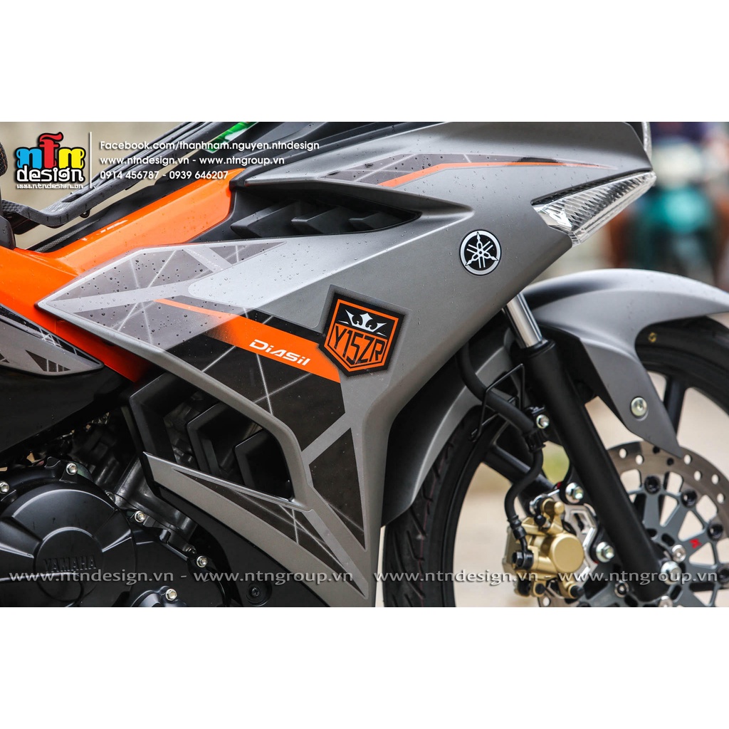 Tem rời Exciter 150 xám cam đen - mẫu Y15ZR 2023 siêu hot