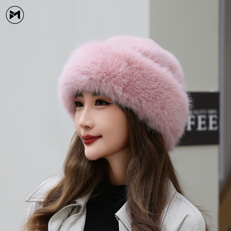 Nón beret Giả Lông Thú Dày Dặn Ấm Áp Thời Trang Mới Năm 2023