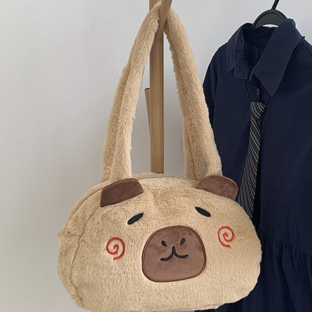 Shanhai capybara Túi Đeo Chéo Hình Thú Nhồi Bông Hoạt Hình Đáng Yêu