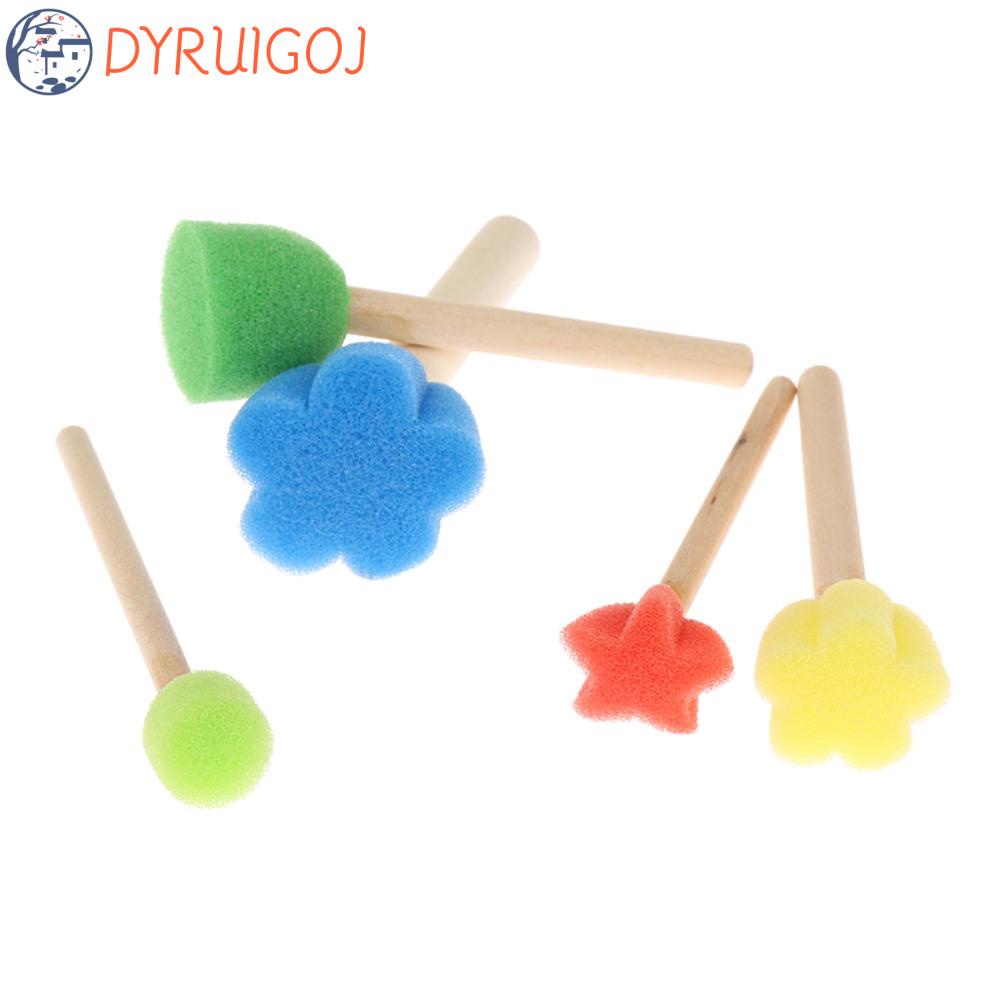 Dyruidoj Cọ Mút Xốp Cán Gỗ Sơn Vẽ Đồ Chơi Giáo Dục Cho Bé diy