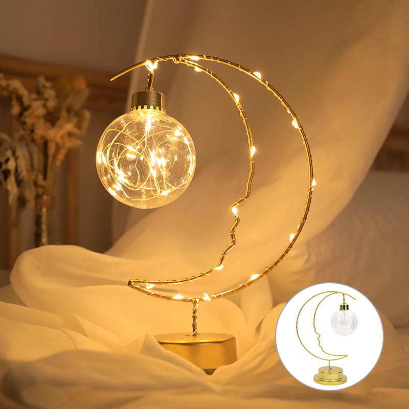 Đèn led Hình Mặt Trăng Trang Trí Giáng Sinh