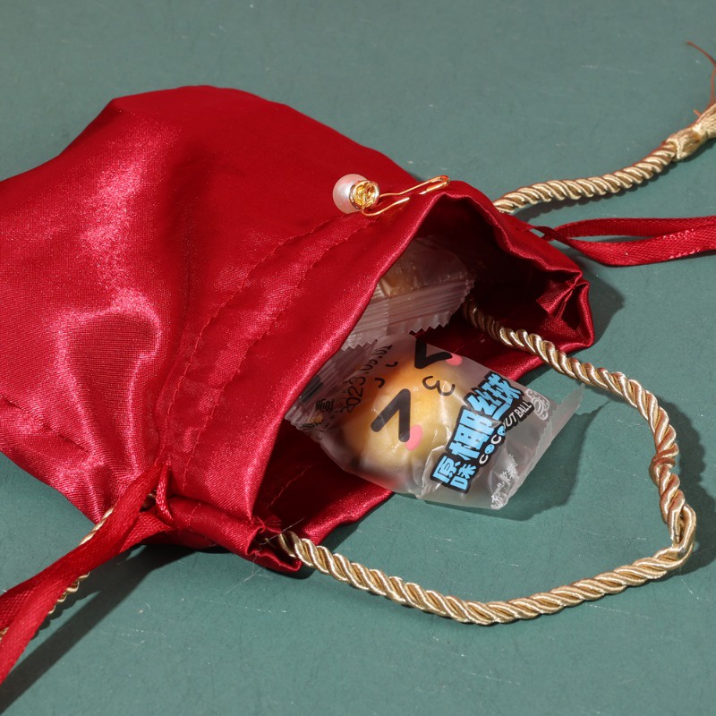 Túi Lụa Dây Rút Đựng Kẹo May Mắn Phong Cách Trung Hoa Cho Năm Mới / Đám Cưới