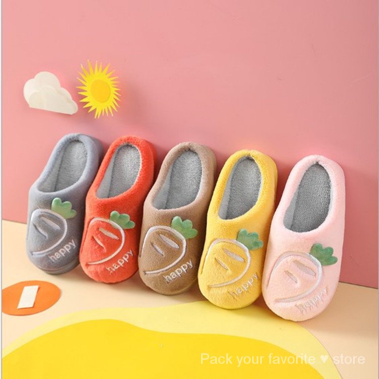 Dép cotton Dày Dặn Chống Trượt Giữ Ấm In Hoạt Hình Dễ Thương Cho Bé 8rbd
