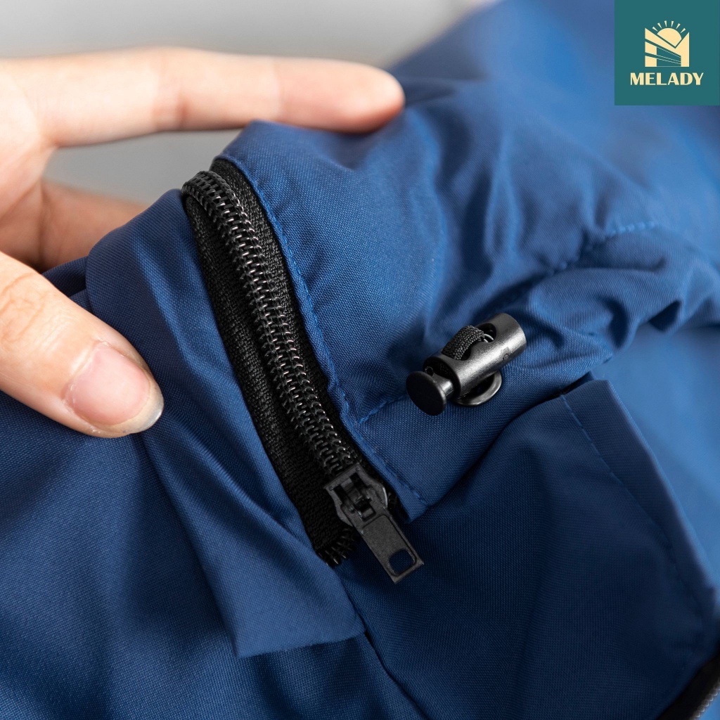 Áo khoác gió nam nữ lót lông cừu, vải tráng bạc nano gió Mũ tháo rời