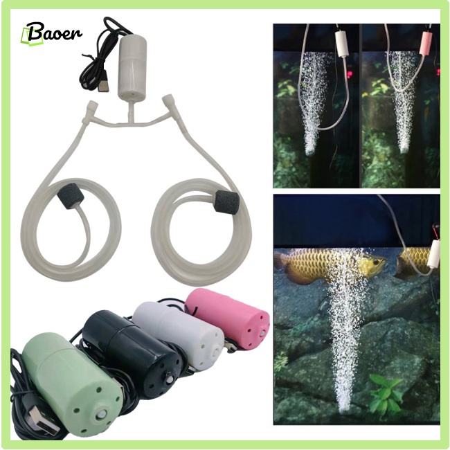 Máy Bơm Oxy mini 100% Chính Hãng Sạc usb Không Gây Tiếng Ồn Cho Bể Cá