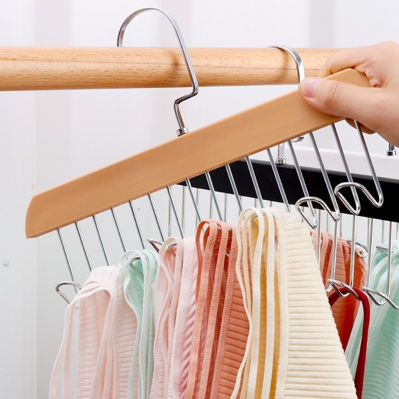 Móc Treo Cà Vạt / Đồ Lót 8 Móc Bằng Gỗ Đa Năng Tiện Dụng Cho Gia Đình