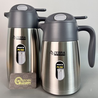 Bình lọc trà giữ nhiệt inox 304 zebra smart v 2023 thailand 1.5-2l 912935-912937