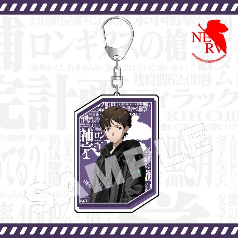 Móc khoá EVA Acrylic Cartoon NEON GENESIS EVANGELION nhựa Acrylic hai mặt, in hình các nhân vật dễ thương