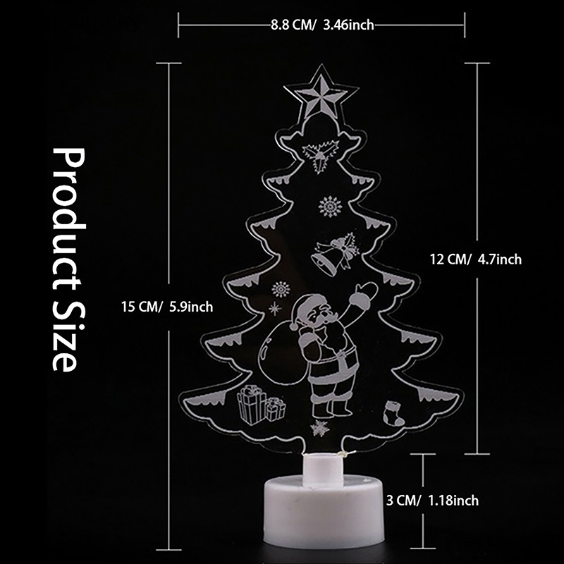 Đèn led Hình Ông Già Noel / Người Tuyết Trang Trí Cây Thông Giáng Sinh Năm Mới
