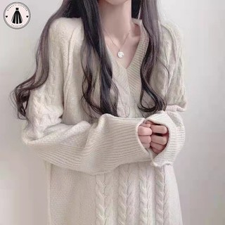 Áo len dài tay dáng rộng mới dành cho nữ, áo len dệt kim dài vừa vặn thời trang dành cho nữ