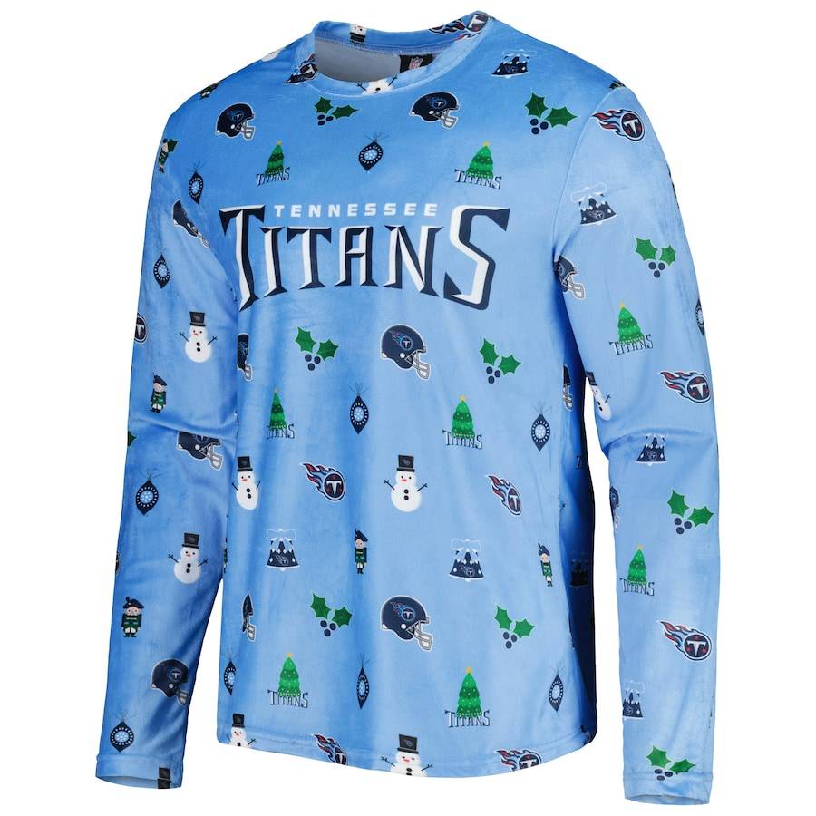 Áo Thun Tay DàI Thể Thao HọA TiếT GiáNg Sinh 2023-2024 nfl tennessee titans foco plus size Cho Nam Và Nữ