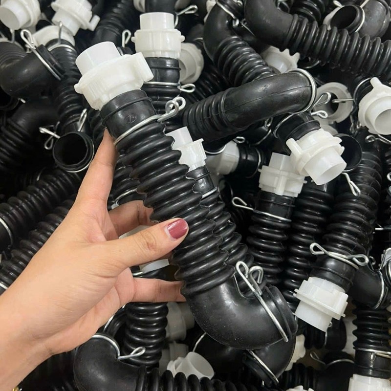Cổ xả thoát nước máy giặt LG, ống cao su xả nước đáy mg loại Xịn