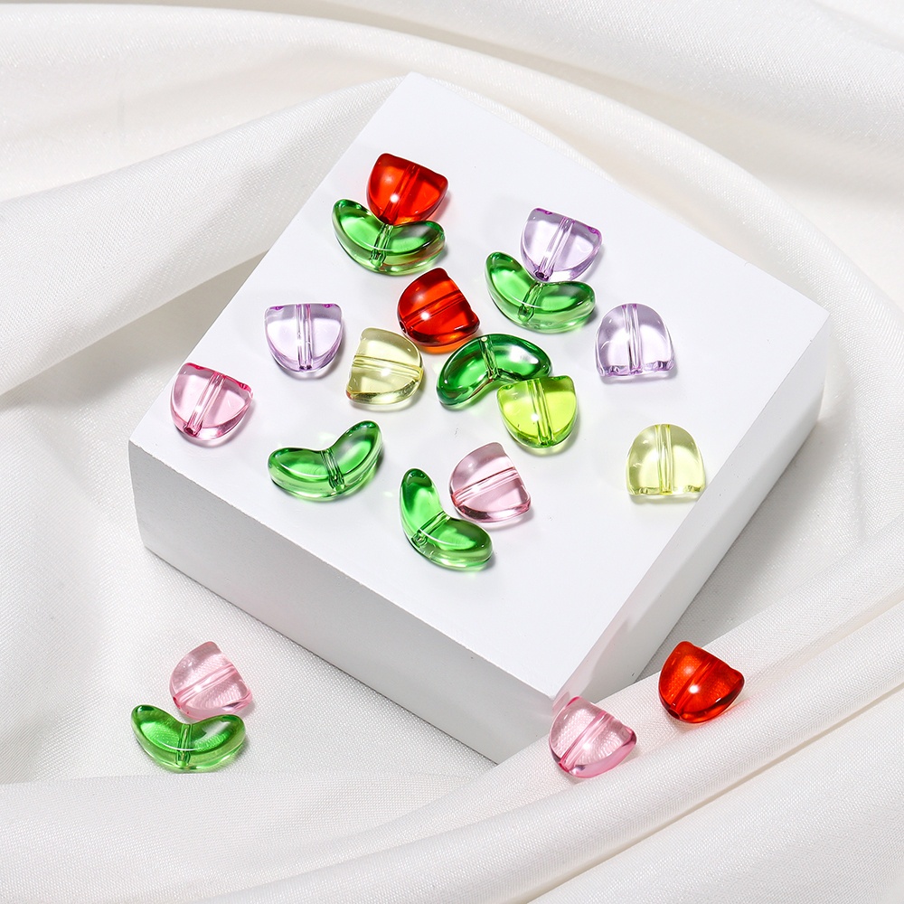 St. kunkka 20-40 Hạt Xỏ Trong Suốt Hình Hoa tulip Bằng acrylic Dùng Làm Trang Sức diy