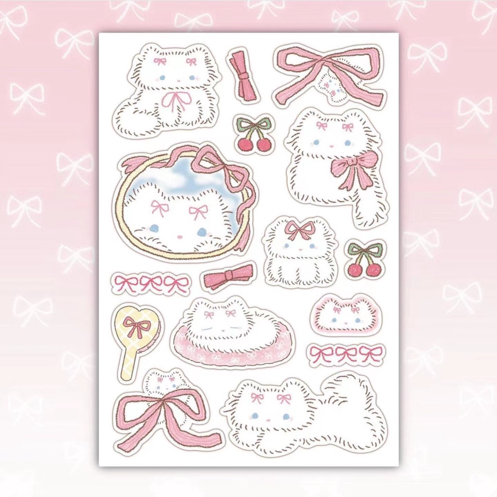 Miếng Dán Hình Gấu Trúc Dễ Thương Trang Trí Sổ Tay / Điện Thoại / Máy Tính Bảng Kiểu Hàn Quốc diy