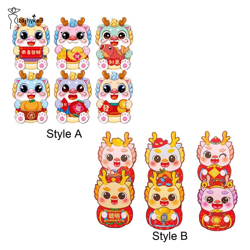 Set 6 bao Lì Xì Đỏ May Mắn Cho Lễ Hội