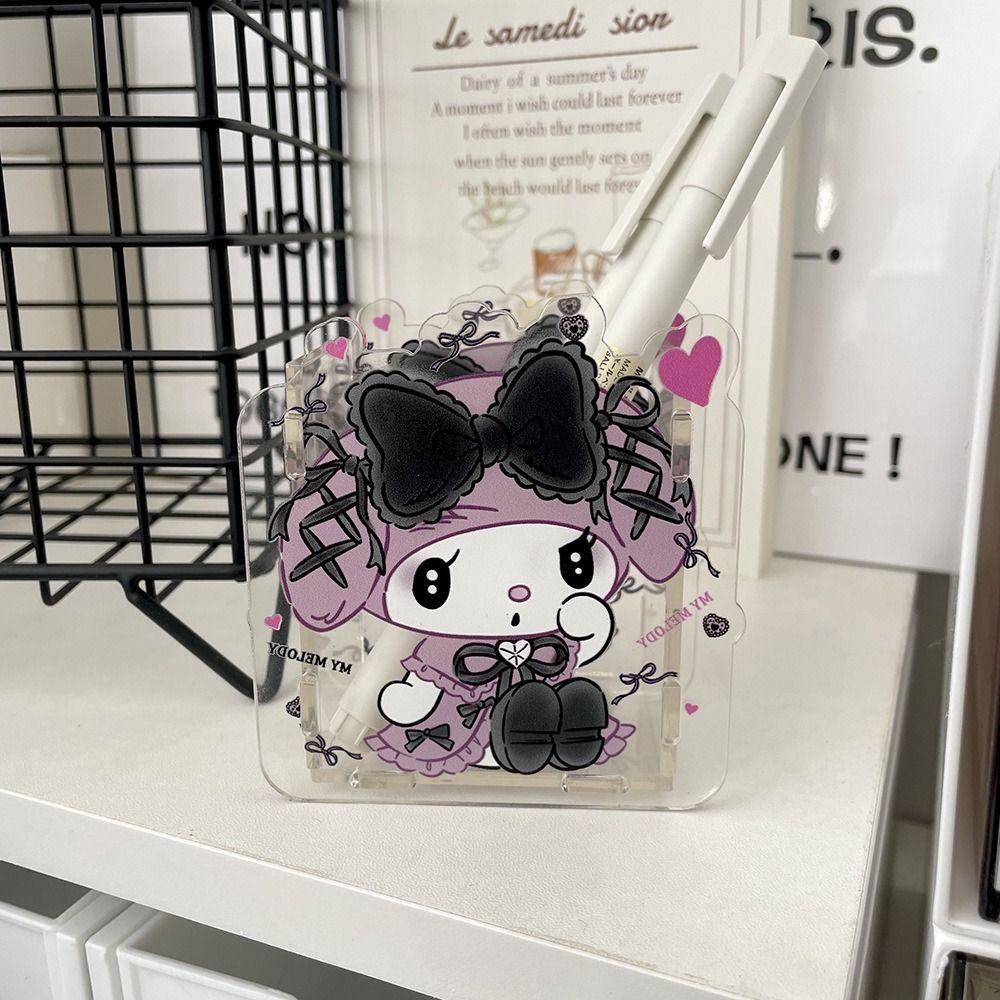 Mmluck Hộp Đựng Cọ Trang Điểm Bằng acrylic Trong Suốt Hình anime kuromi Đáng Yêu