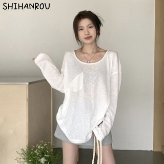 SHIHANROU áo phông áo khoác Thể thao Thời trang Dễ thương INS A29J271 48Z231201