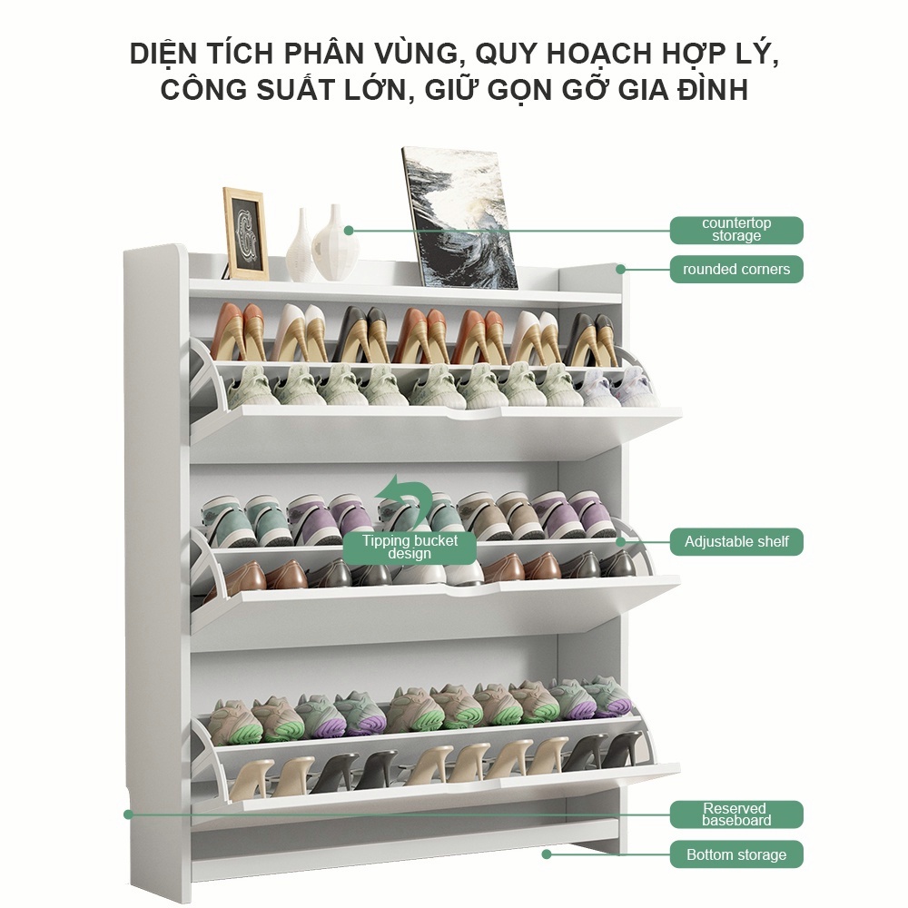 Tủ giày gỗ Tủ Giày Thông Minh Perfect Home