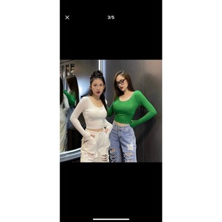 Áo Thun Croptop Tay Dài Xỏ Ngón - Nữ Tính TTMC0003