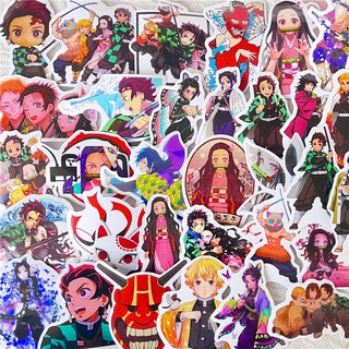 ❉ Demon Slayer: Kimetsu no Yaiba Series 02 Stickers ❉ 50Pcs/Set DIY Fashion Waterproof Doodle Stickers