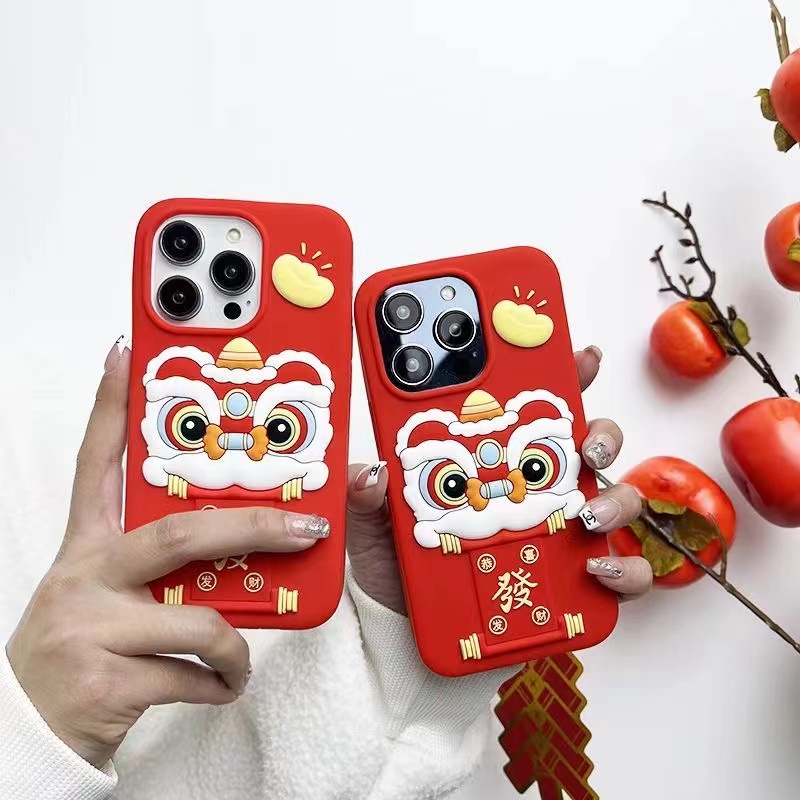 Ốp Điện Thoại Hình Sư Tử 3d Cho iphone 15 14 13 12 11 pro max 15pro 14pro 13pro