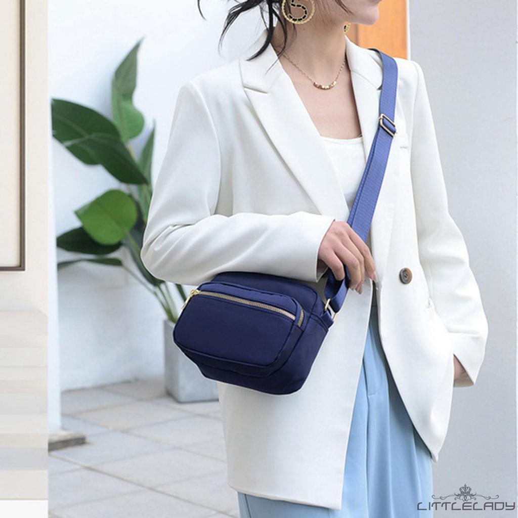 Túi Đeo Chéo Nhiều Ngăn Khóa Kéo Thời Trang Cho Nữ