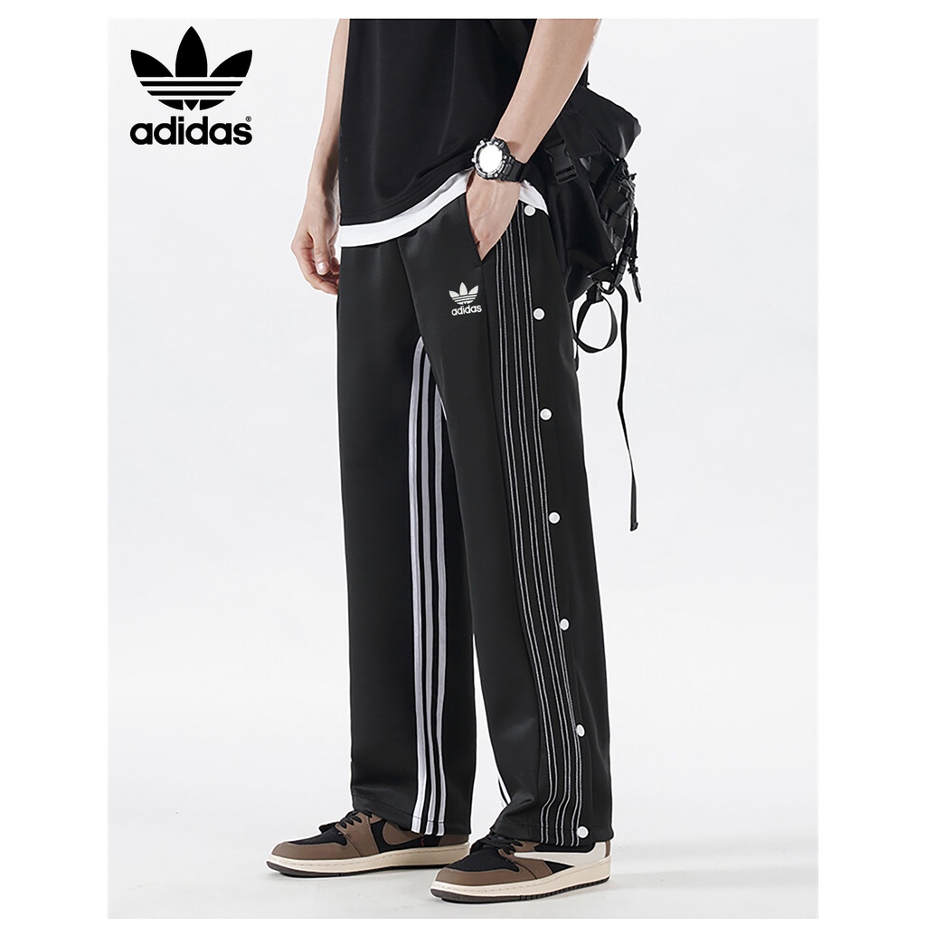 Quần Thể Thao adidas Ống Rộng Phối Nút Thời Trang Cho Nam Và Nữ