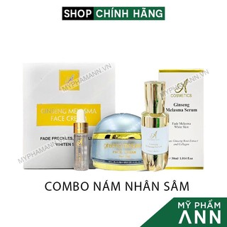 Combo kem face nám nhân sâm + serum nám nhân sâm a cosmetics mỹ phẩm phương anh chính hãng
