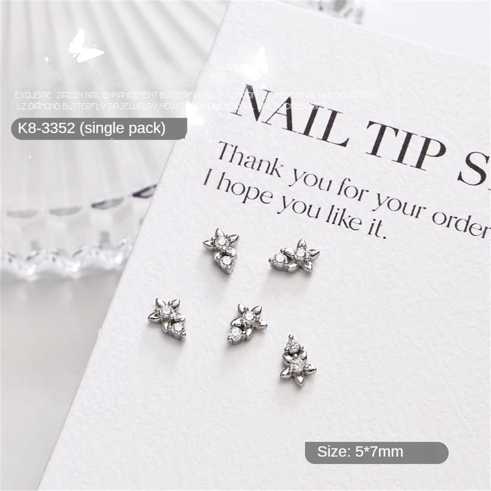 1 Cái/bộ Bướm Zircon Làm Móng Tay Trang Sức 3D Zircon Quyến Rũ Cổ Tích Vàng/Bạc Kim Cương Rỗng Móng Tay DIY Làm Móng Tay Trang Trí * KÍNH