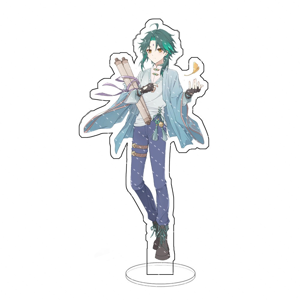 Genshin Tác Động Đứng Trò Chơi Ngoại Vi Đồ Trang Trí Acrylic Hình Người Đứng Mandrill Óc Chó Ganyu Ngoại Vi Hai Chiều Đồ