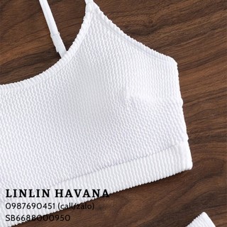 [Có sẵn] [Giá hủy diệt] Set Bikini Vải Nhún Trơn Basic