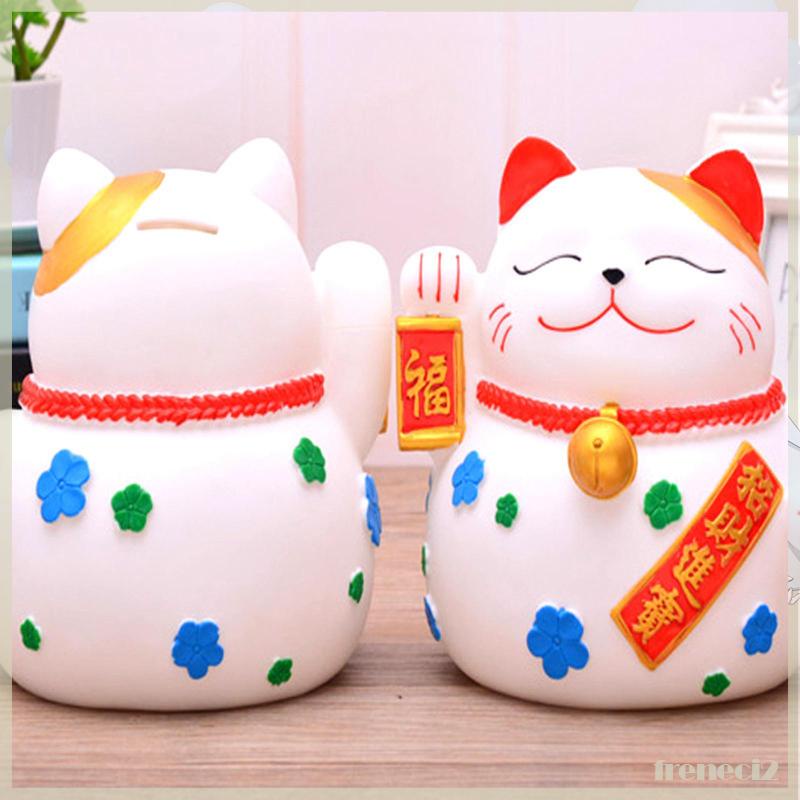 Ống Tiết Kiệm Hình Mèo May Mắn Để Bàn Trang Trí