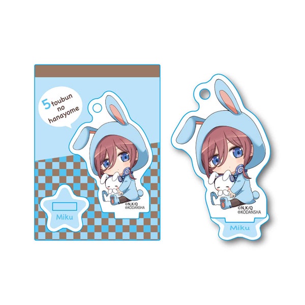 Mô hình Standee Anime chibi Tsukimi Bunny Ear Mini The Quintessential Quintuplets Phụ kiện trang trí để bàn góc học tập