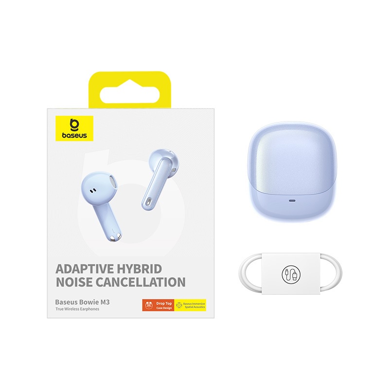 Baseus Tai Nghe Nhét Tai Không Dây bluetooth 5.3 Nhét Tai Chống Ồn Hỗ Trợ anc 30h