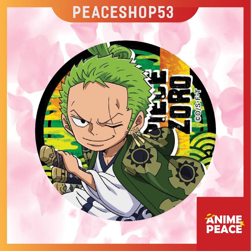Huy hiệu One Piece Luffy Zoro Law Vocaloid Lấp Lánh Huy Hiệu One Piece Set Chibi HH70