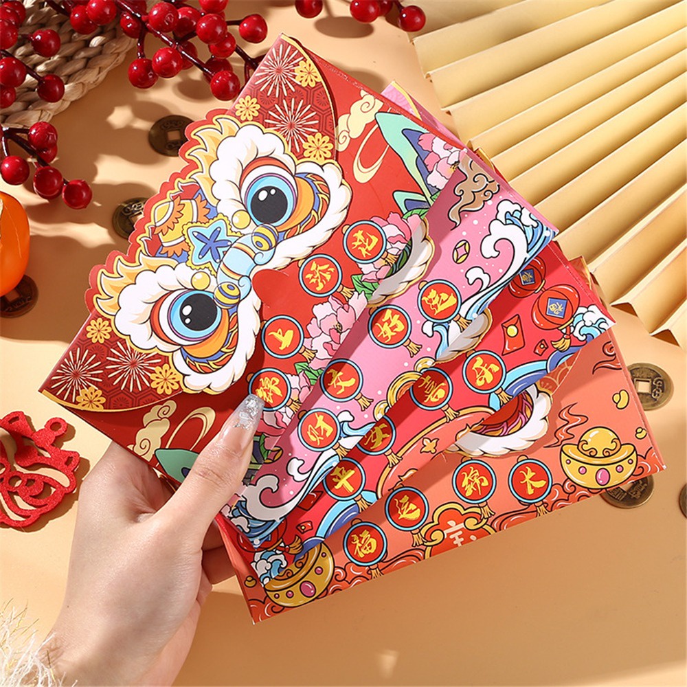 Bao Lì Xì Năm Mới Màu Đỏ May Mắn Phong Cách Trung Hoa