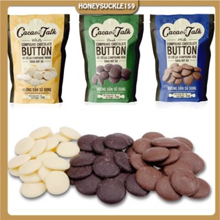 Socola Compound Hạt Nút Cacao Talk 100g (Tách Từ Túi 1kg) Dùng Để Phủ Bánh, Làm Nama Socola, Các Loại Bánh Ngọt, Kẹo