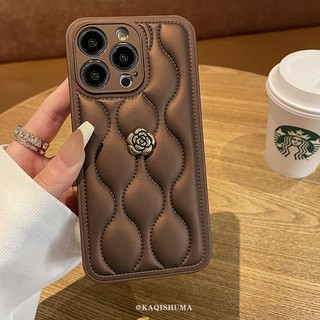 Mới Ốp Điện Thoại Mềm Hình Hoa Trà 3d Cho iphone 11 12 13 14 15 pro max 15plus 15 + 12pro 14pro 15 promax