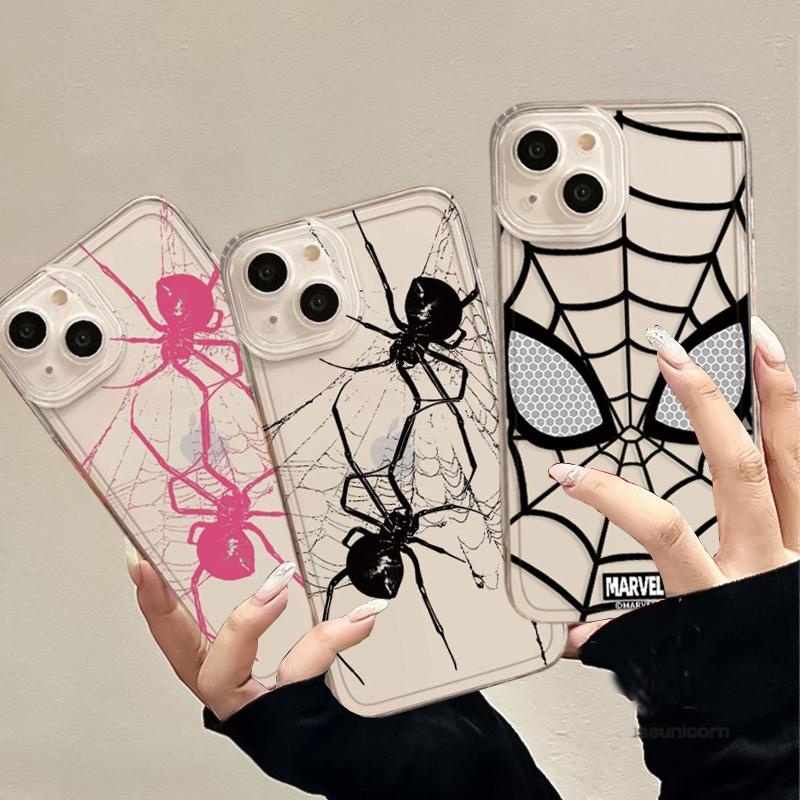 Ốp Điện Thoại TPU Trong Suốt Họa Tiết Marvel Spiderman Cho Realme 7i 8i C21Y C25Y C21 C25 C2 9 RENO 5 6 Pro 7Z RENO 10 Pro Plus